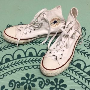 Brand new white converse high tops